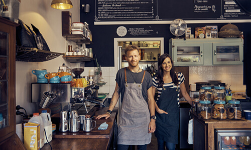 Retail coffee shop owners