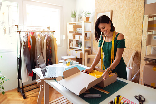 business owner preparing a shipment