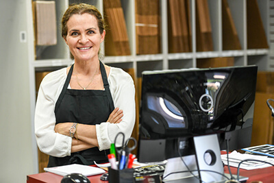 happy franchise business owner